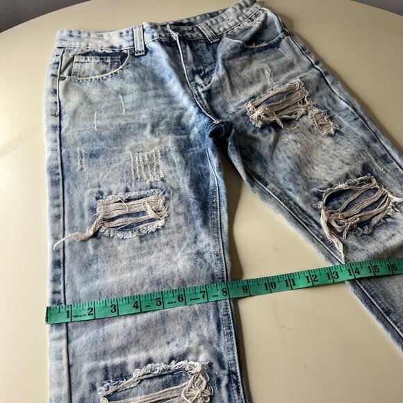 DENIM CULTURE Men's Distressed Blue Jeans Size 30/30 - Picture 10 of 11